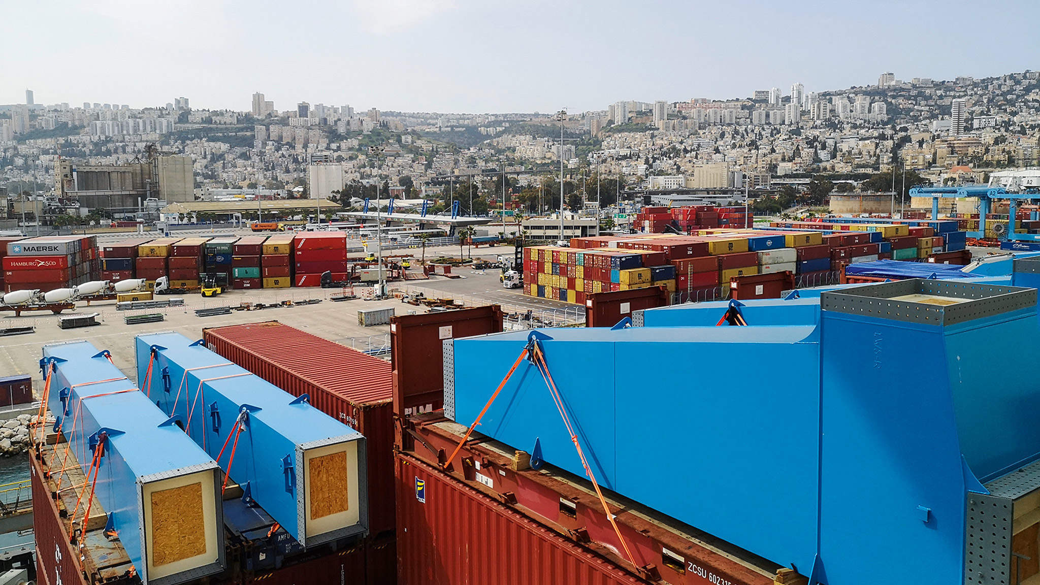 Angekommen im Hafen von Haifa. (Bild: ICL) Angekommen im Hafen von Haifa. (Bild: ICL)