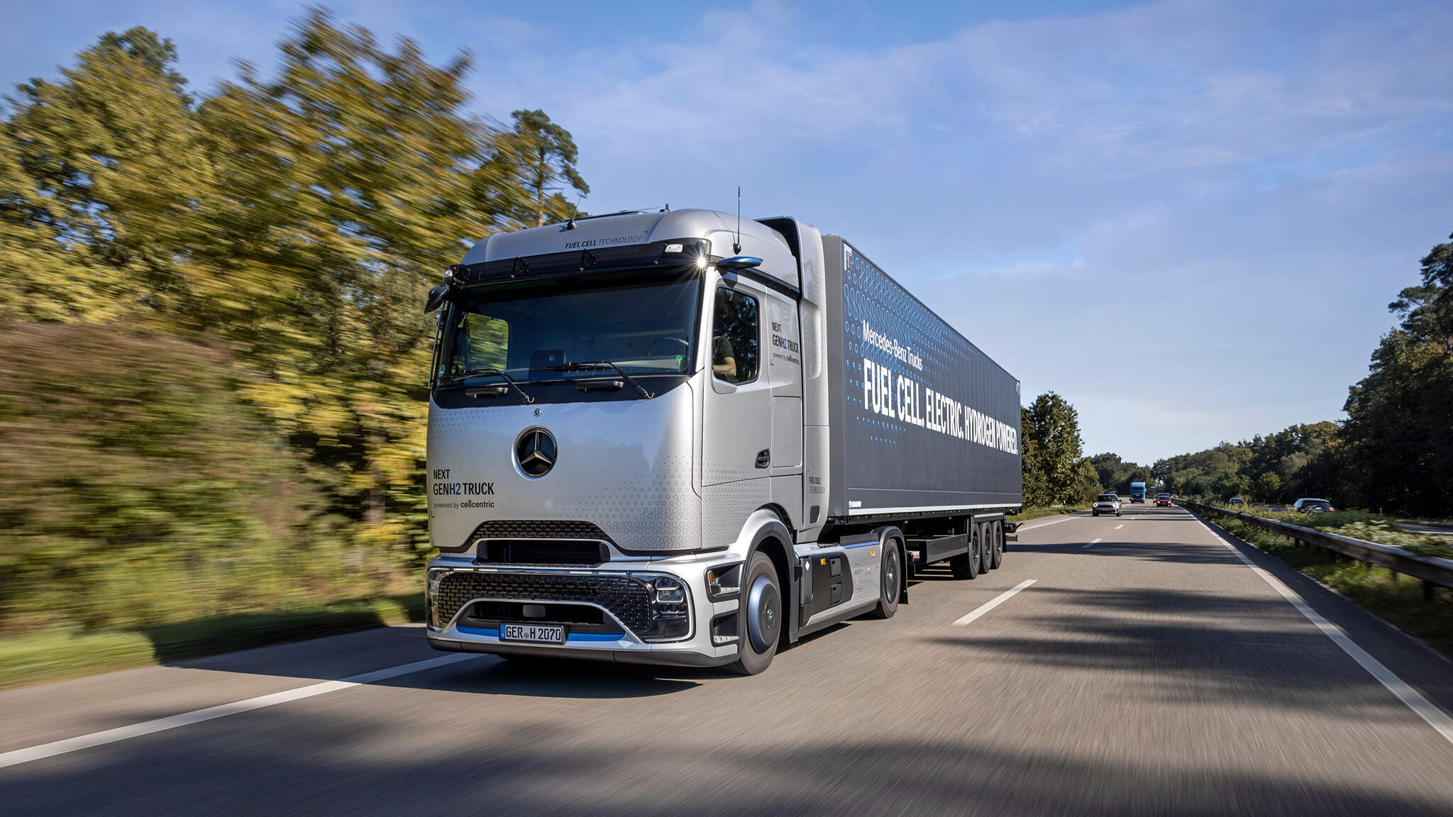 Mercedes-Benz NextGenH2 Truck mit Fl&uuml;ssigwasserstofftechnologie
